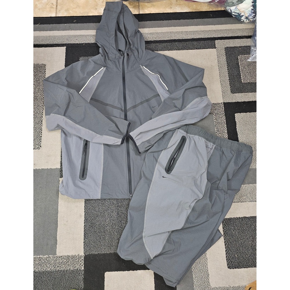 Nike Tech Woven Color Block Set Mens XL Grey IU7496-060 IU7502-060 New